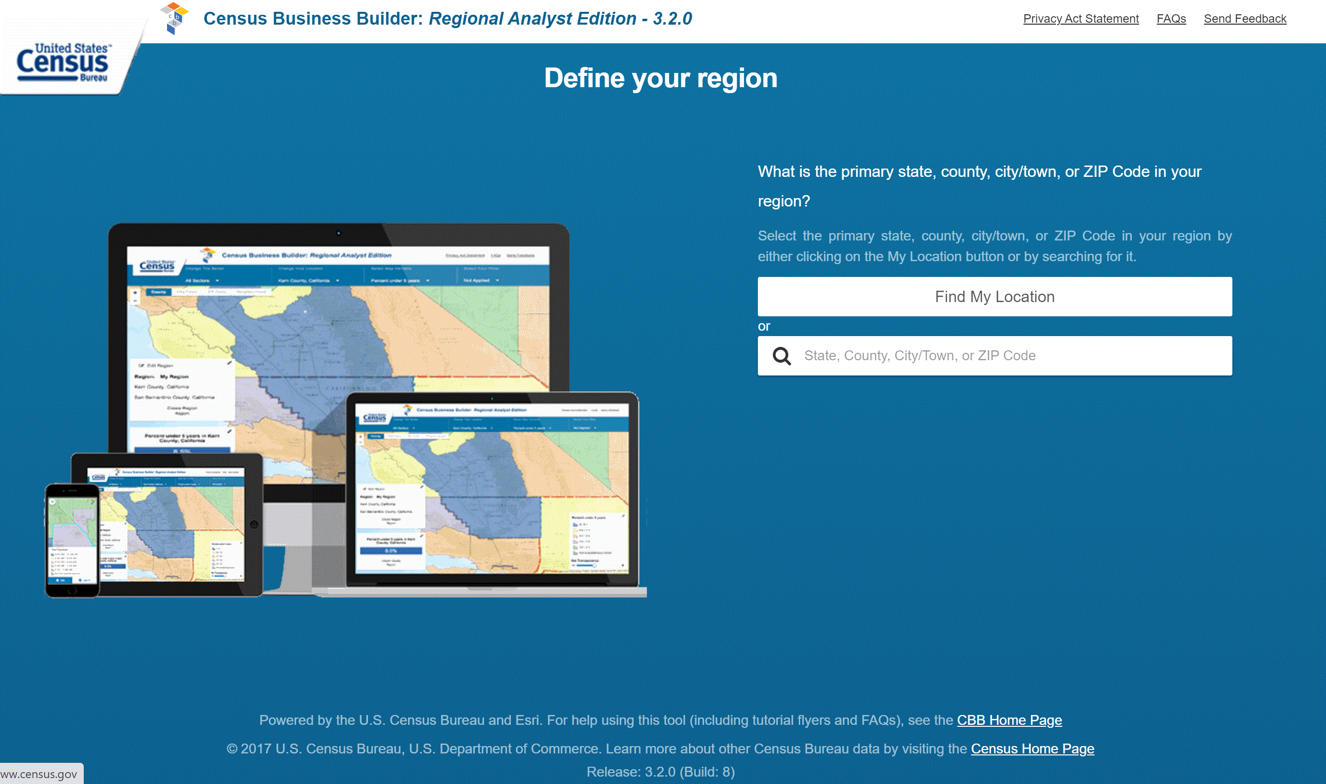 Census Business Builder: Regional Analyst Edition