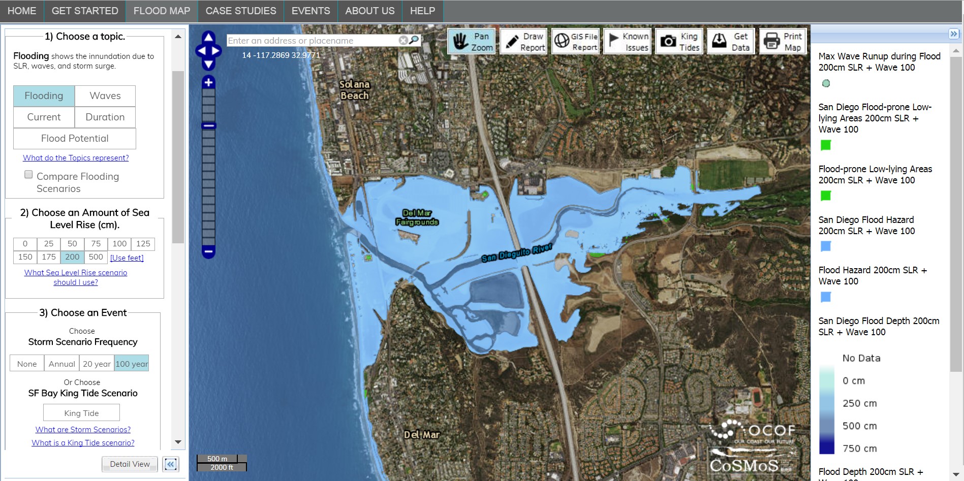 Our Coast Our Future Flood Map