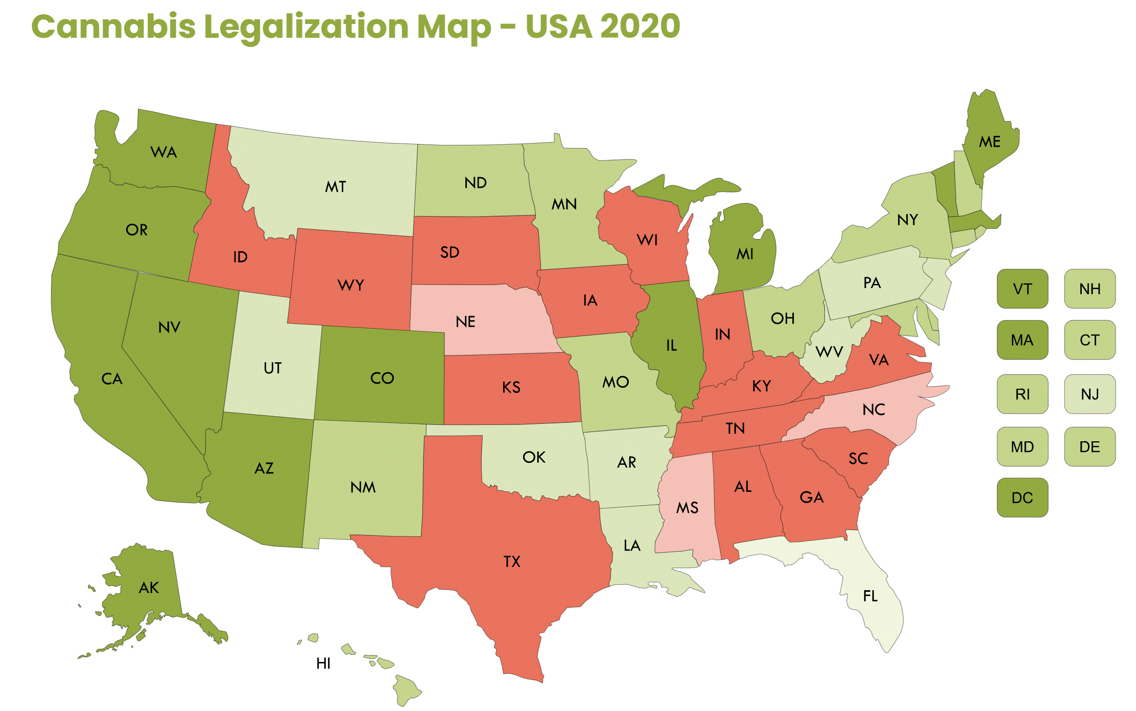 Cannabis Legalization By State