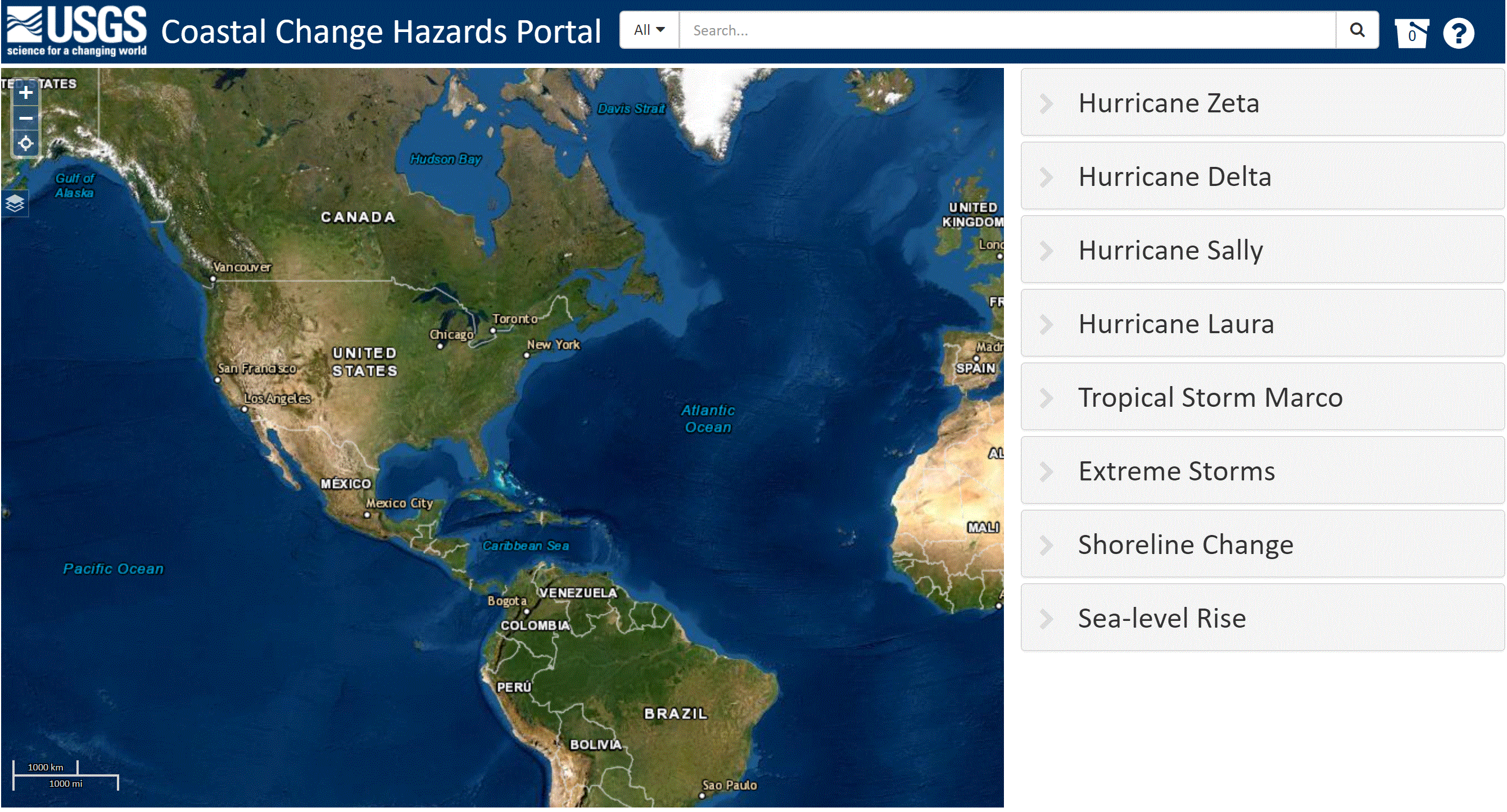 Coastal Change Hazard Portal