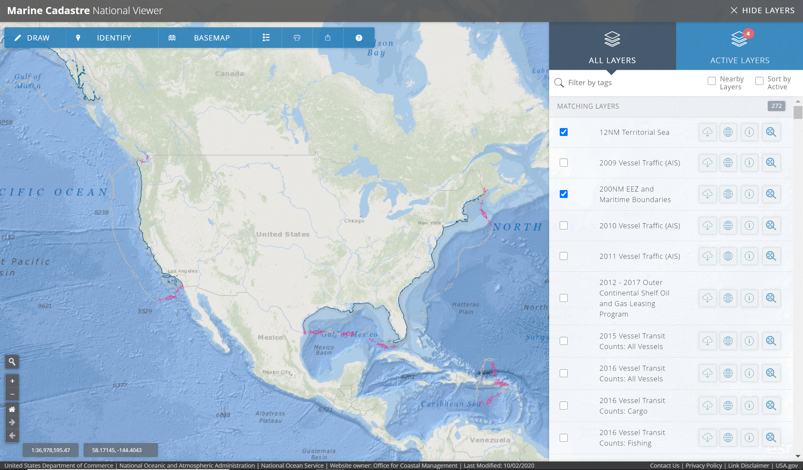 Marine Cadastre National Viewer