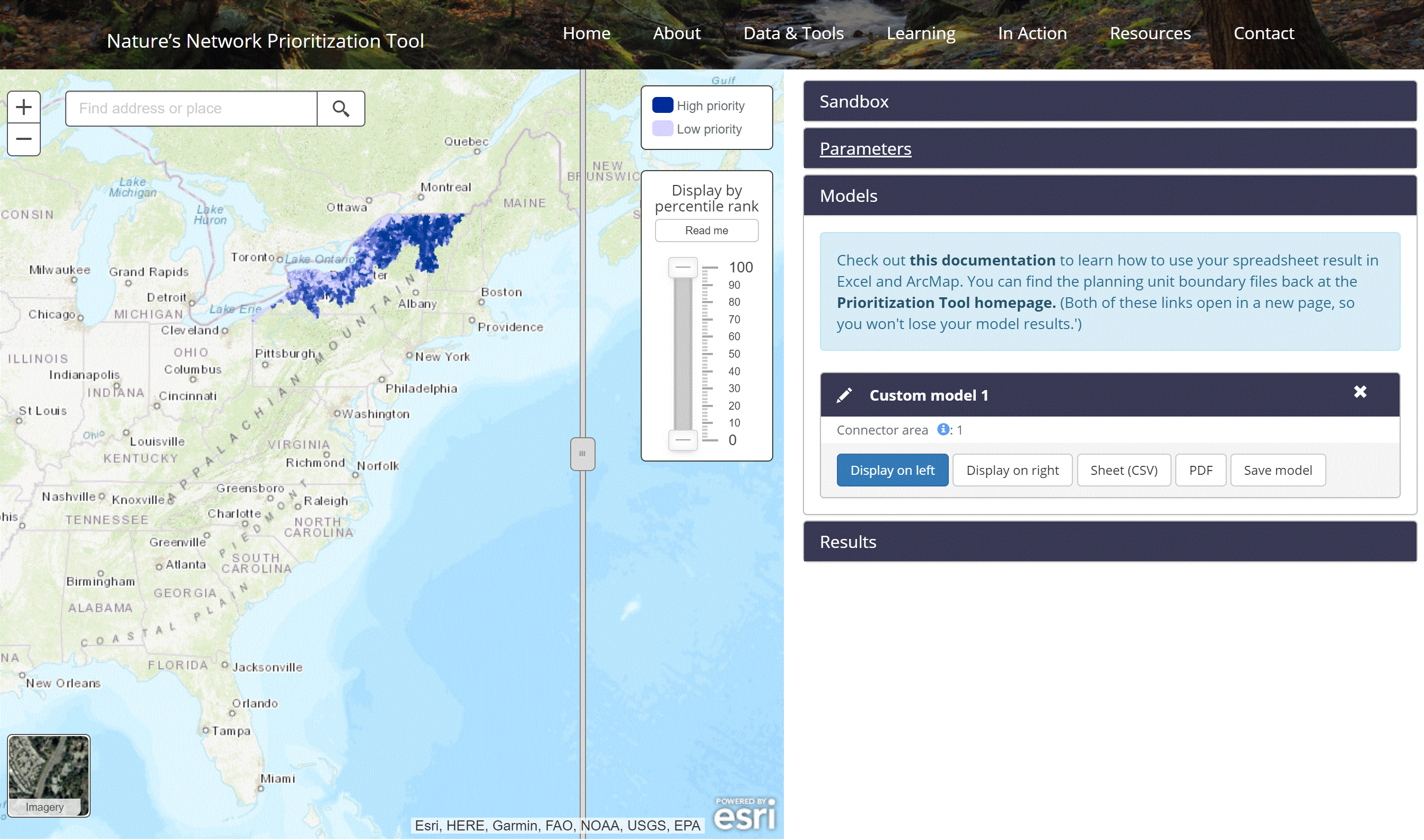 Nature’s Network Prioritization Tool