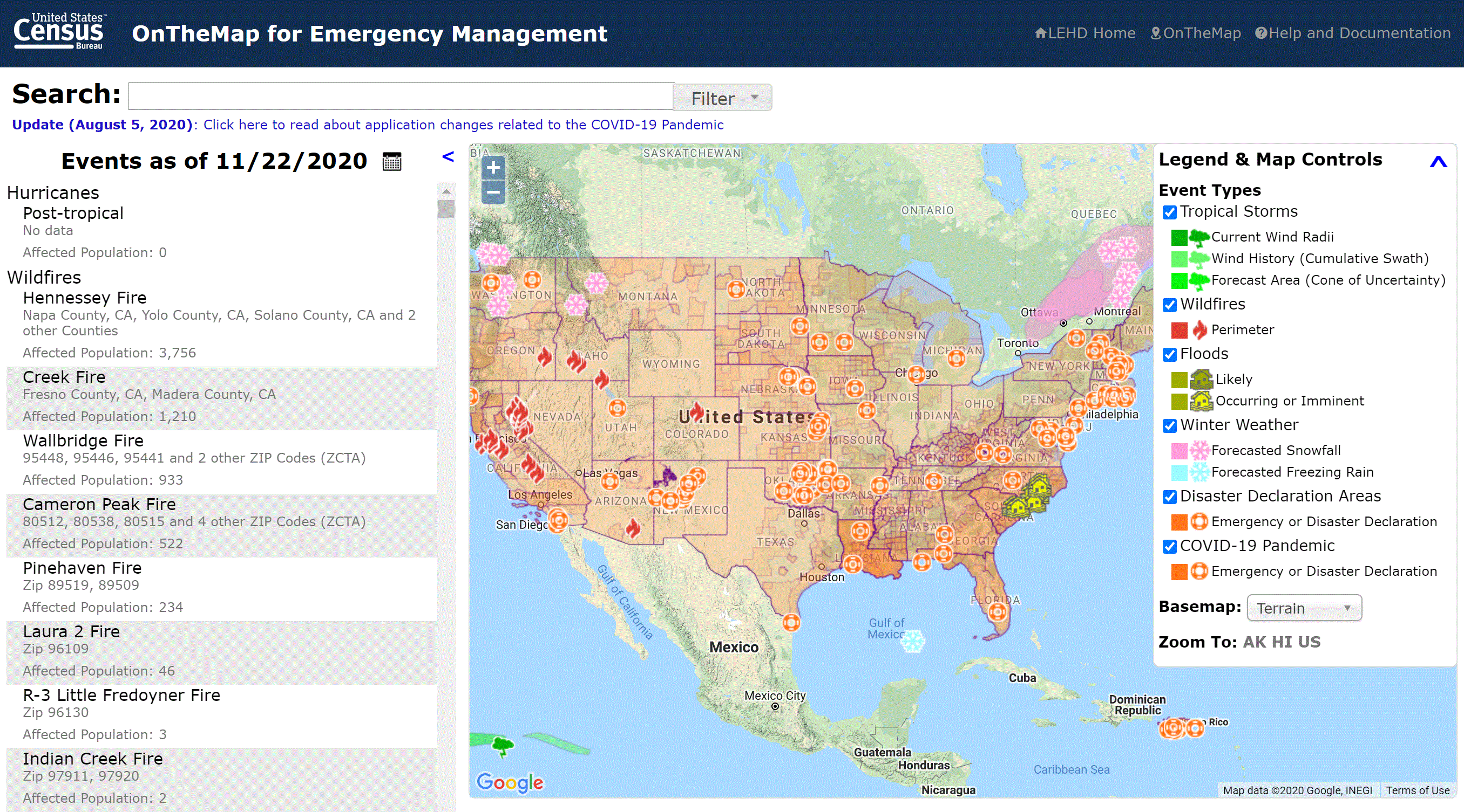 OnTheMap for Emergency Management