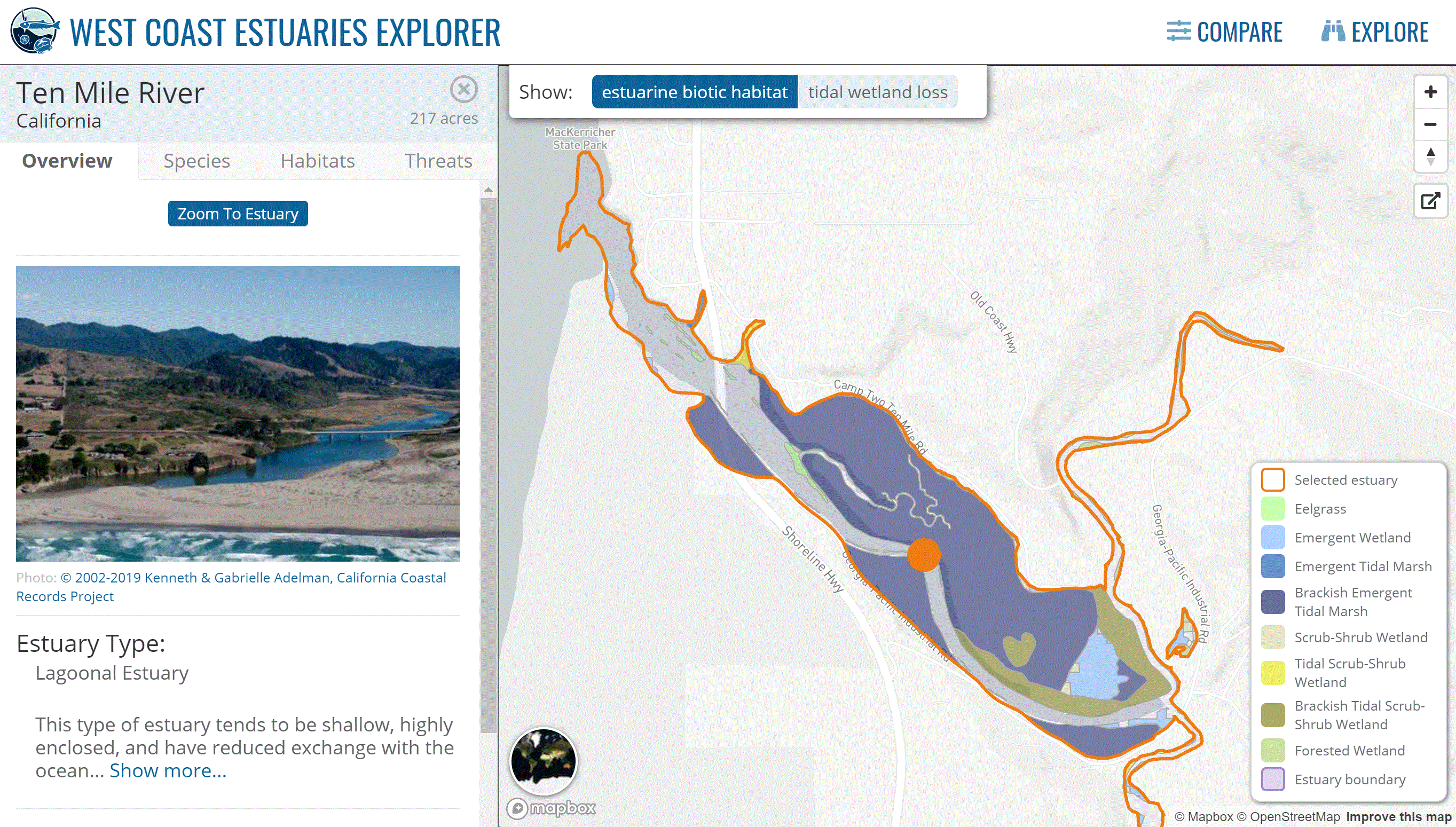 West Coast Estuary Explorer