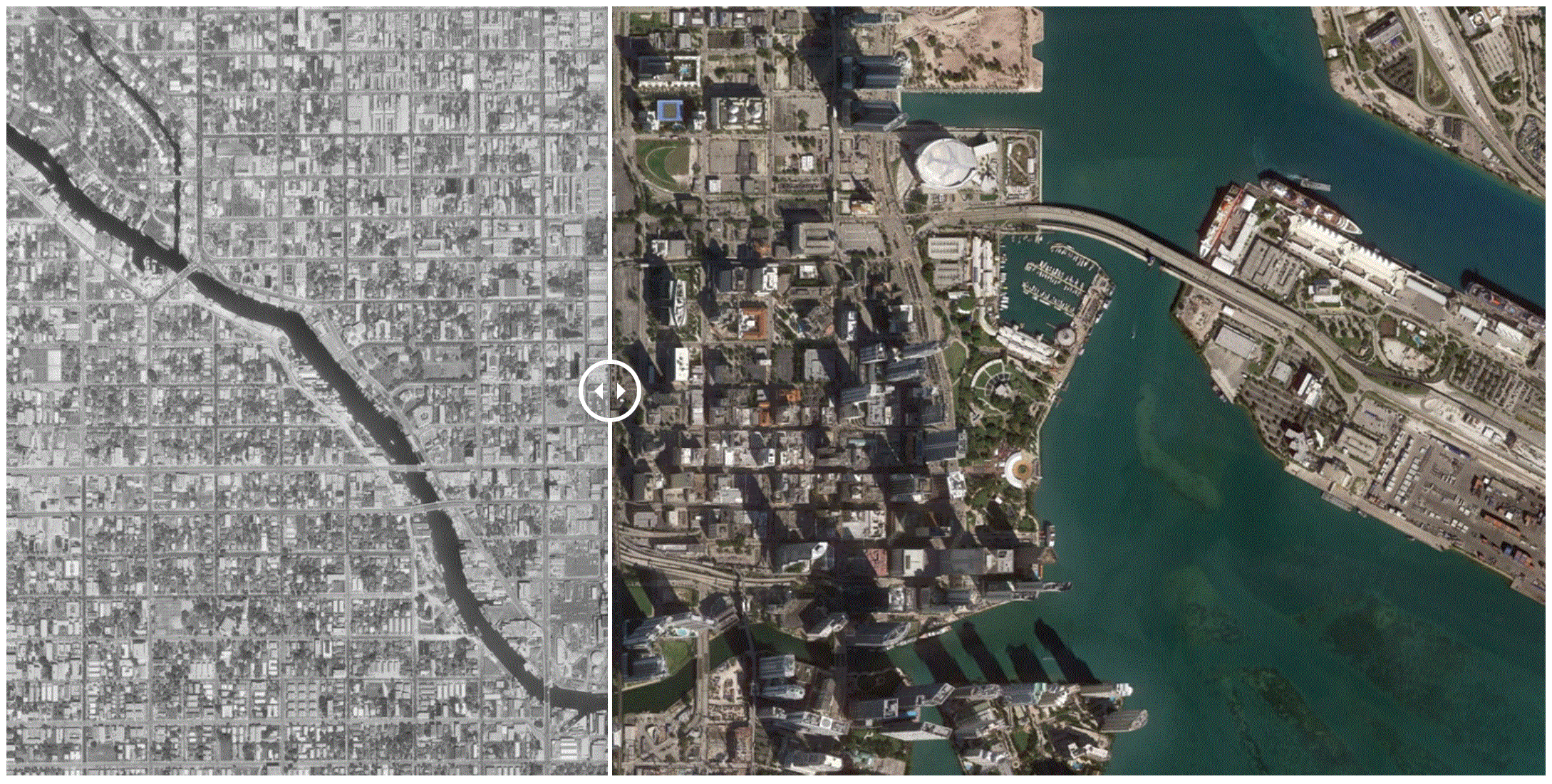 compare downtown image over time