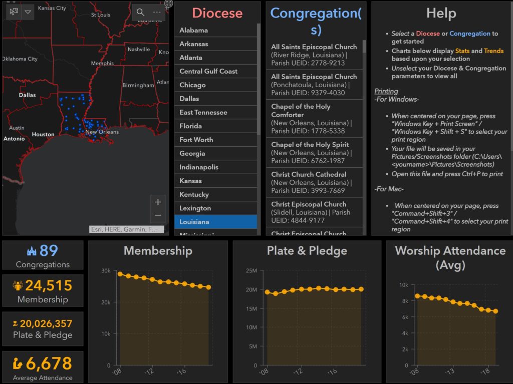 Episcopal Church Dashboard