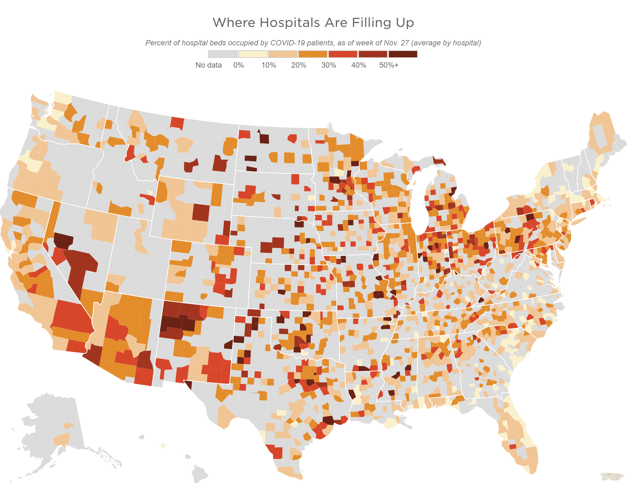 Where Hospitals Are Filling Up