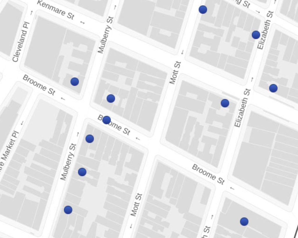 SIdewalk Cafe Map