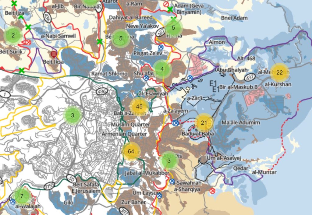 Interactive map – The West Bank and The Gaza Strip