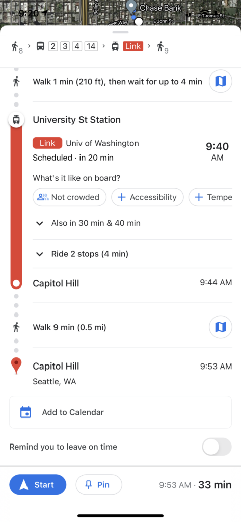 Google Maps transit prediction