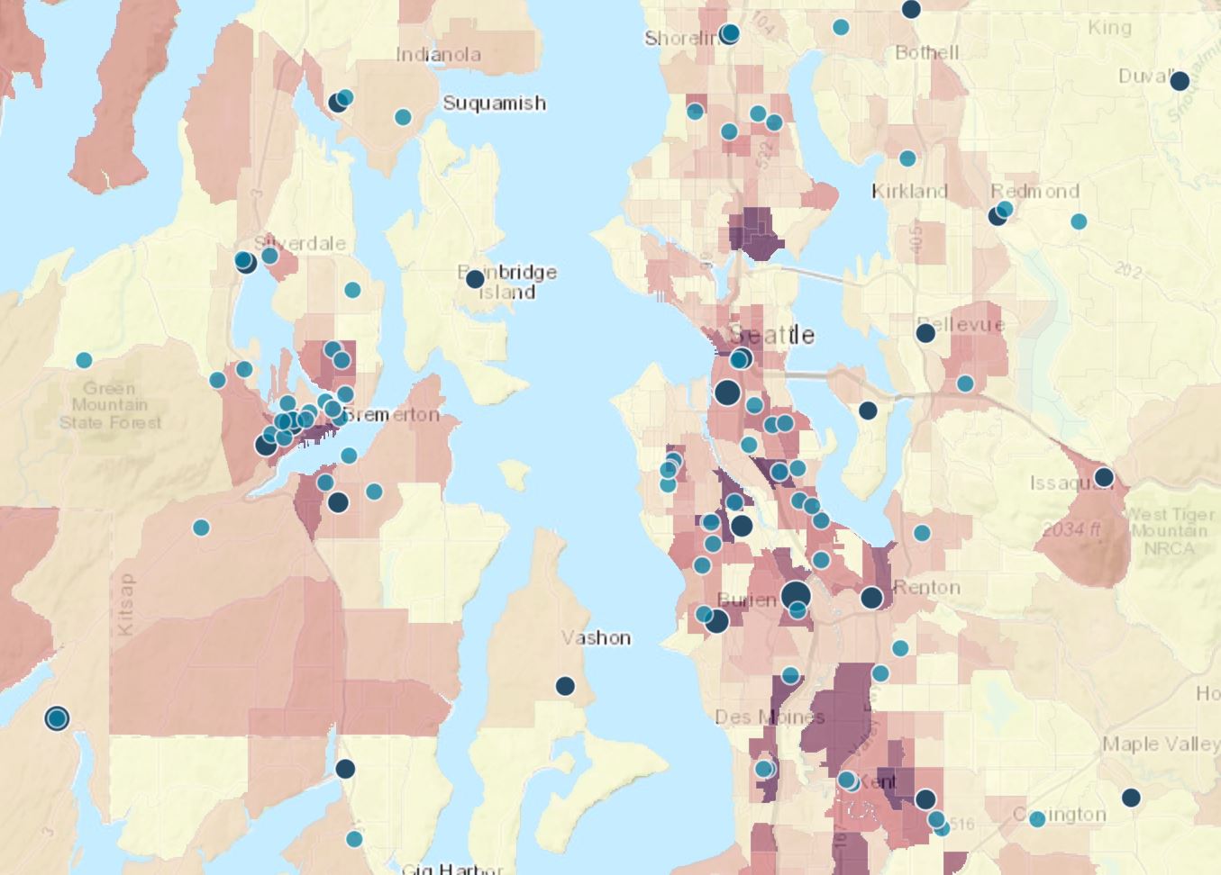 Poverty rates and head start locations