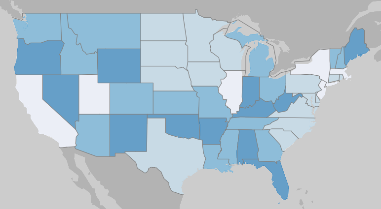 Divorce Rate By State Assessing Marriage In The Usa 